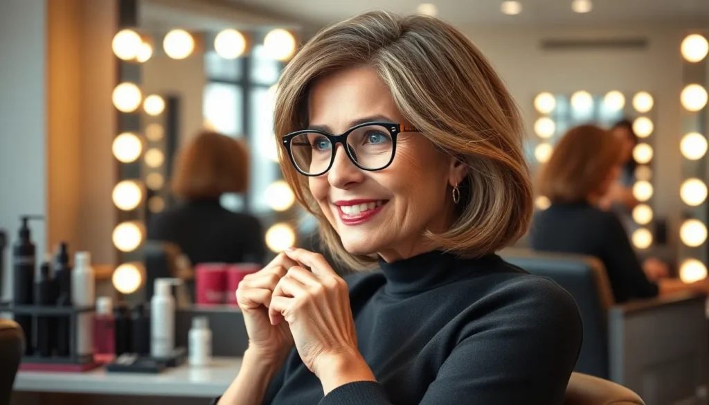 Short Hairstyles For Fine Hair Over 60 With Glasses