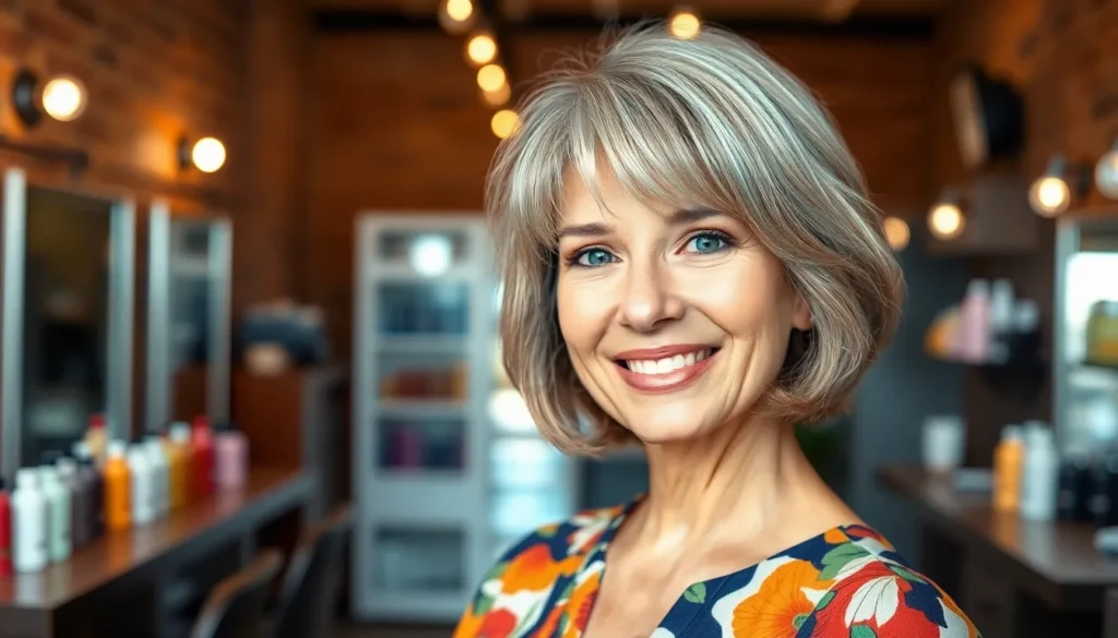 Fringe Layered Bob For Fine Hair Over 50