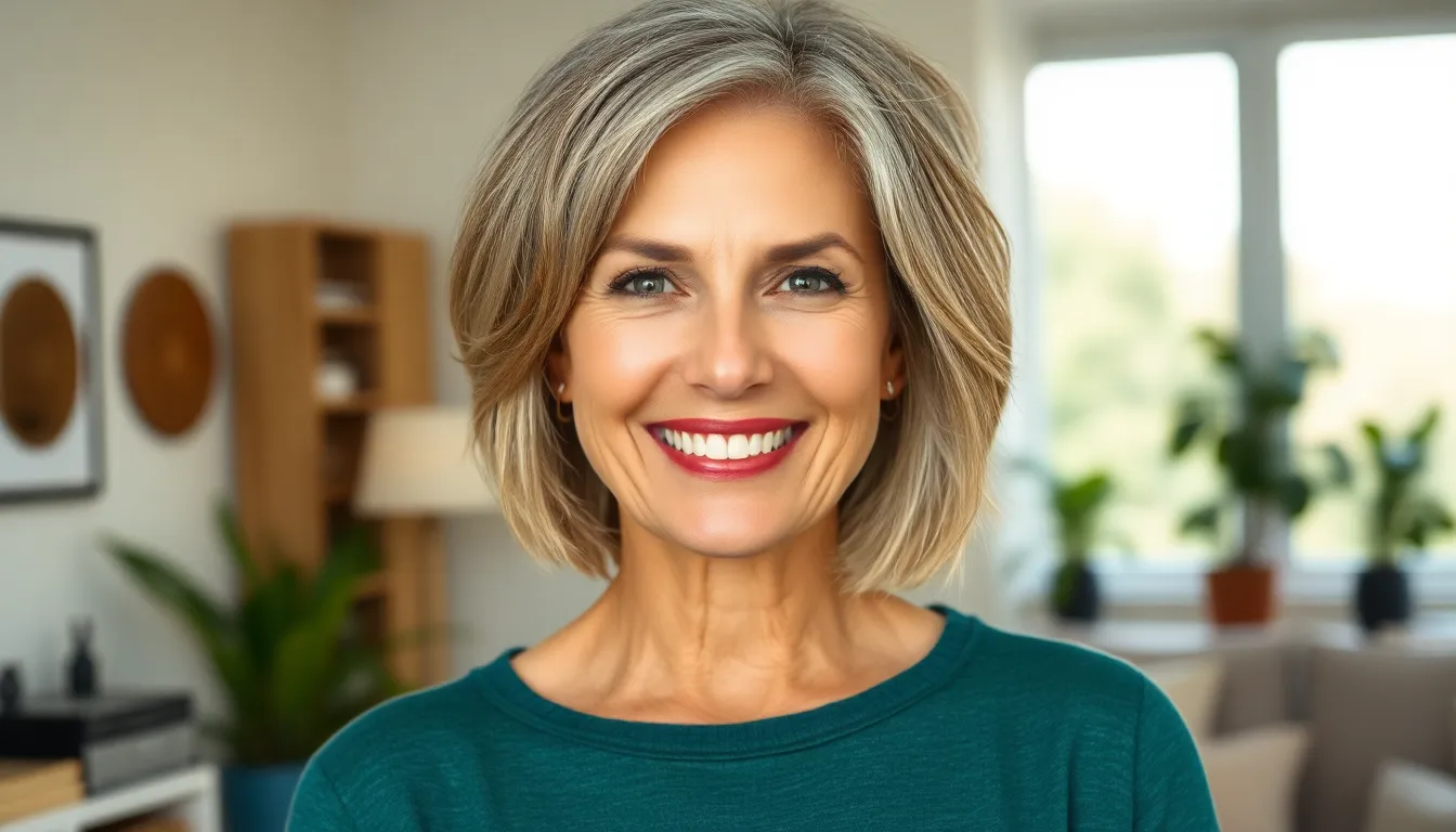 Low maintenance layered bob bob hairstyles for over 60