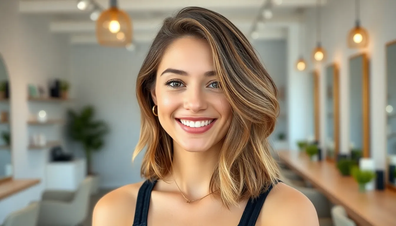 Fine hair layered thin hair shoulder length haircut