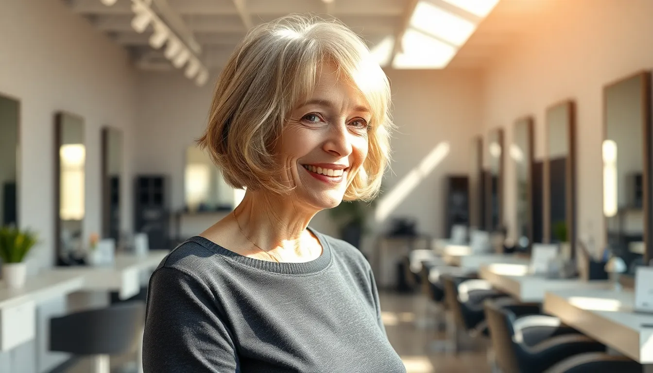 Wash and wear haircuts for over 60 with thin hair