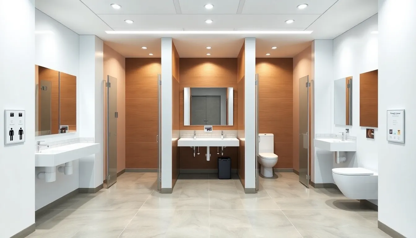 Commercial bathroom layouts