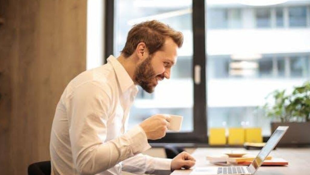 A man working in his office